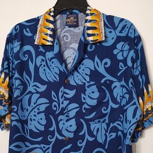 Corona Tropical Blue and Yellow Men's Shirt